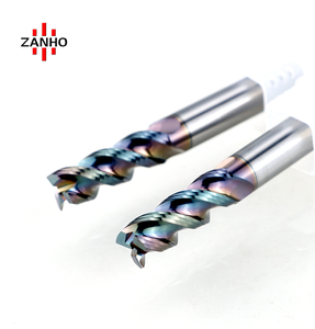 优质TAC涂层3槽数控铣刀高速HRC55铝立铣刀定制ODM/OEM硬质合金刀具 - Product Image 1