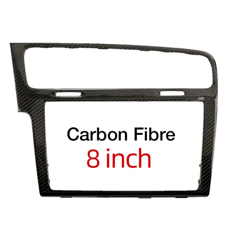 Lunette d'écran de voiture de 8 9.2 pouces Plaques d'origine Panneau de cadre décoratif en fibre de carbone pour VW Golf 7 7.5 MK 7 7.5