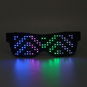 2025 беспроводное приложение DIY RGB СВЕТОДИОДНЫЕ светящиеся солнцезащитные очки со светодиодным экраном программируемые очки затвора для вечеринки - Product Image 5