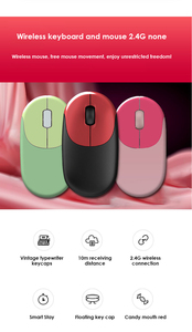 Mini juego de teclado y ratón inalámbrico BT, teclado para juegos para PC Gamer, portátil, tableta, ordenador, teclado Android