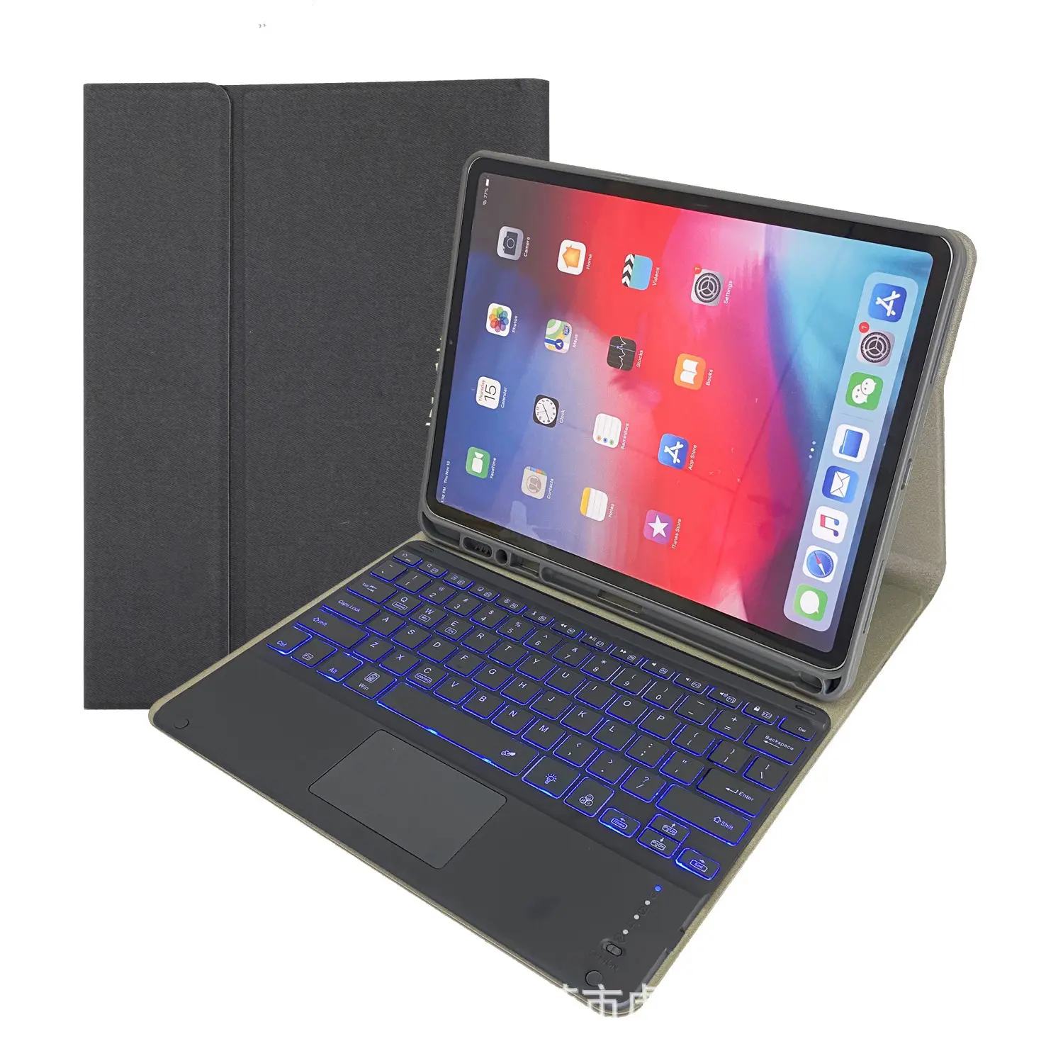 Wireless Touchpad Keyboard Case for iPad Pro 12.9 2022 2021 2020 Covers   Cases with Russian Arabic Spanish Languages Support