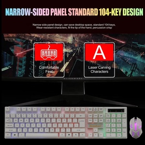 2023 ratón de alta calidad gamer DPI PC con cable USB óptico ordenador ratón para juegos teclado COMBO - Product Image 2