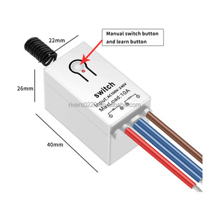 Interruttore di controllo remoto Wireless ricevitore AC 220V pulsante 433MHz interruttore luce da parete 1 gruppo per lampada smart home - Product Image 4