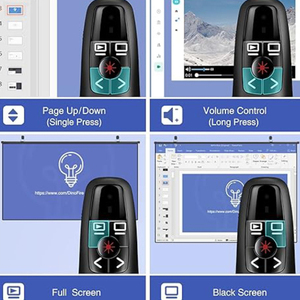 2.4G R400 senza fili Presente AAA tipo batteria rossa puntatore Laser penna USB e USB C ricevitore per Powerpoint PPT - Product Image 5