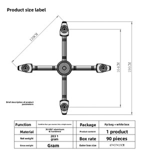 1L Trọng lượng nhẹ 4-in-1 butan chuyển đổi bình xăng chuyển đổi ngoài trời Bếp gas Cartridge đầu adapter cho cắm trại dã ngoại lót túi - Product Image 6