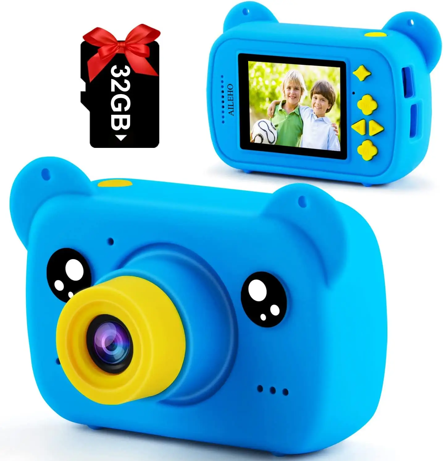 Câmera digital divertida infantil, tela hd de 2.0 polegadas, câmera inteligente, à prova d' água, mini câmera para presente de natal