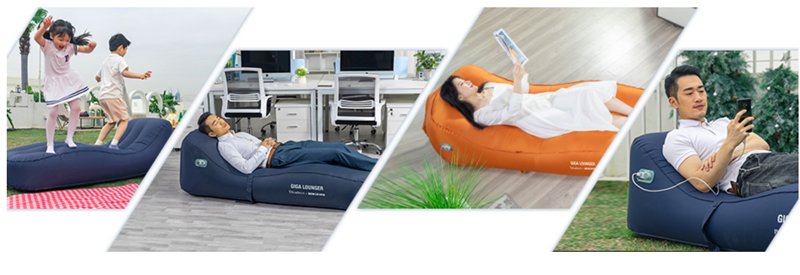 Camping Self-inflated Loungers Glamping Beach Inflatable Air Sofa Bed