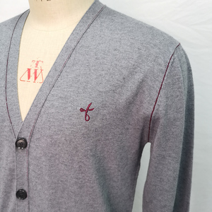 针织套头衫库存男士针织衫制造商定制羊毛开衫毛衣 - Product Image 6