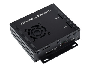 Mini-computer Dual Gigabit Ethernet 5G/4G basato sul modulo di calcolo Raspberry Pi 4 (non incluso), custodia in metallo, con ventola di raffreddamento - Product Image 2