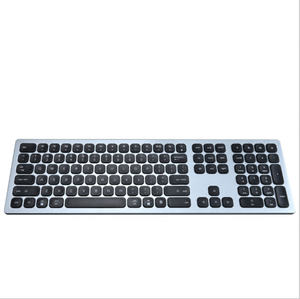 Doppia modalità 2.4G senza fili e blu della tastiera del dente forbici interruttore in lega di alluminio tastiera per Computer portatile tastiera per Apple - Product Image 1