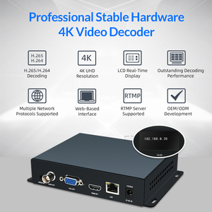 Decodificador 4K IP a HDMI compatible con servidor RTMP Decodificador HDMI H.265/H.264 - Product Image 4