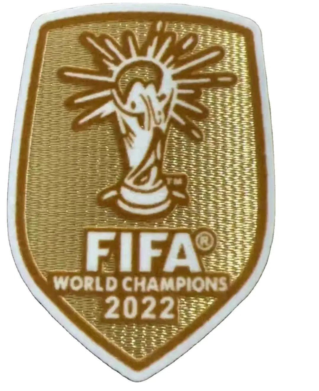 Patch de football 3D floqué fa, champion du monde 2022, transfert de chaleur pour jersey fi