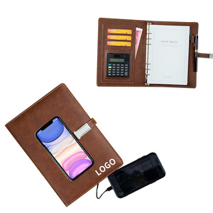 Promotion Business Power Bank USB-Flash-Laufwerk Rechner A5 Wireless Charging Notebook-Ordner mit Logo - Product Image 1