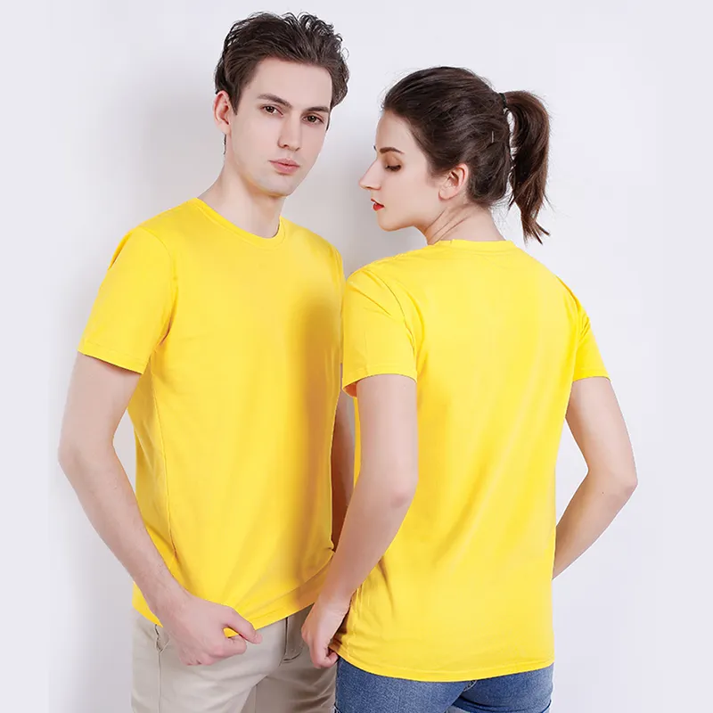 Personalizza il tuo marchio magliette in bianco 95% cotone 5% Spandex Unisex o-collo stampa Logo t-shirt da uomo
