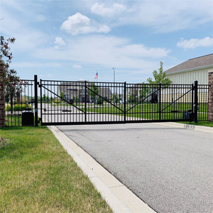 High <strong>Class</strong> h 2 m * w 10 m 3d Curved Wire <strong>Mesh</strong> Manual Drive Cantilever-slide <strong>Fence</strong> Gate System <strong>Fence</strong> Gates - Product Image 6