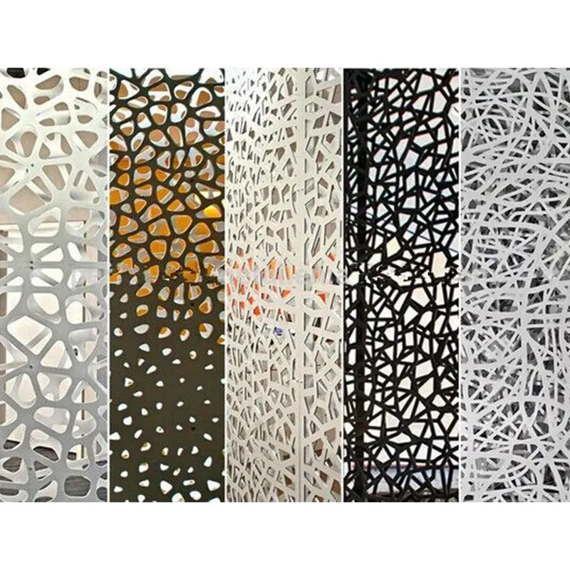 Design moderno de metal decorativo painéis de tela de aço inoxidável de corte a laser da tela/painel de parede de alumínio
