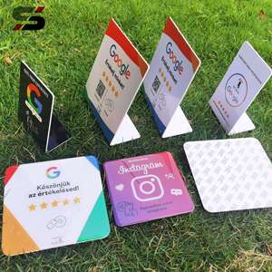 Hot Selling Customized Contactless LOGO NFC Chip Google Review Stand Google Review Tap Card With QR <strong>Code</strong> - Product Image 5