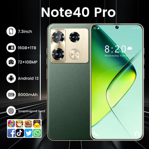สมาร์ทโฟน Note 40 Pro 5G 108MP กล้อง Ai เวอร์ชันทั่วโลกแบตเตอรี่120W ชาร์จได้8000mAh จอแสดงผล <span class=keywords><strong>LED</strong></span> แบบสเปนแกนเดคาภาษาอังกฤษ
