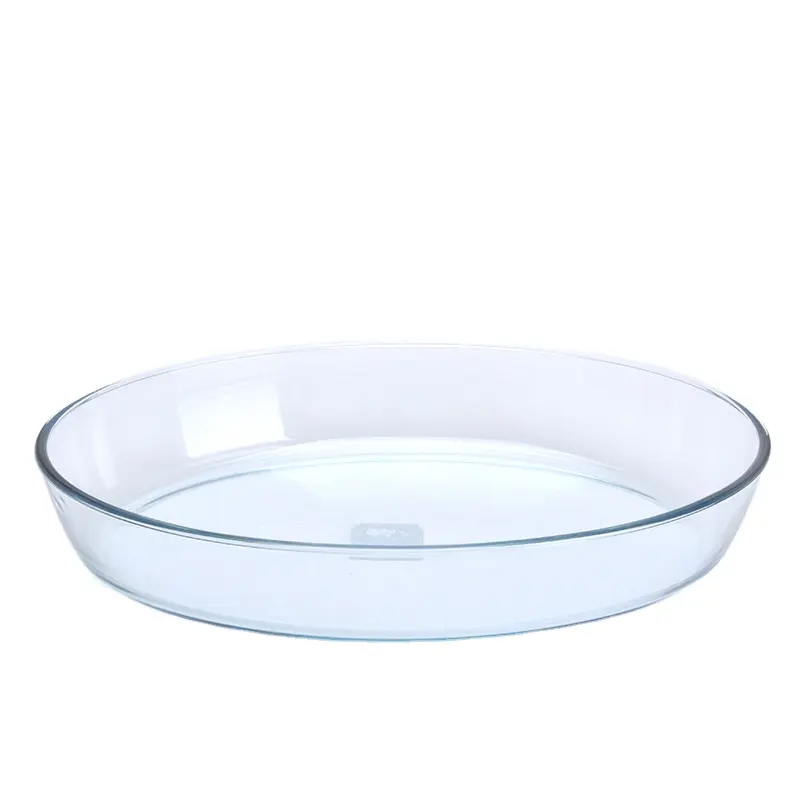 Plat de cuisson ovale en verre Borosilicate, grande plaque, plat de four en verre Borosilicate