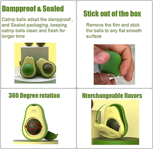 Los juguetes de hierba gatera en forma de aguacate al por mayor en stock se pueden girar divertidos juguetes de hierba gatera para mascotas - Product Image 3