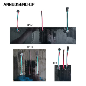 Panel de píxeles LED Flexible, banda de 8x8, 16x16, 8x32, WS2812 direccionable individualmente, módulo de matriz, DC5V, WS2812B