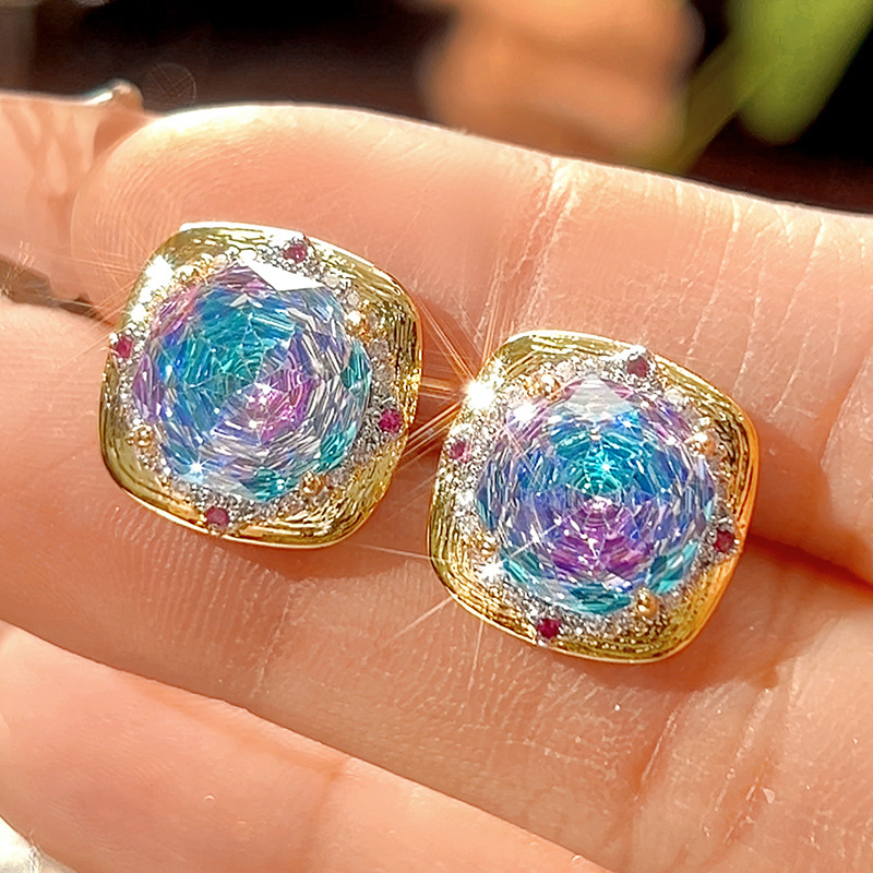 Pink Blue earrings