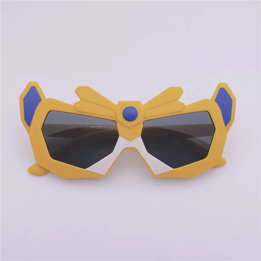 Garçons en plein air Protection solaire armure guerrier enfant lunettes de soleil 2023 Robot enfants lunettes de soleil Silicone polarisé ombre lunettes