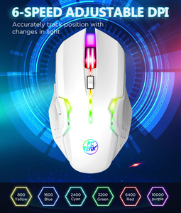 Cina produttore personalizzabile Design ergonomico forma unica rgb BT mouse wireless 2.4G ruota di scorrimento trasparente - Product Image 2