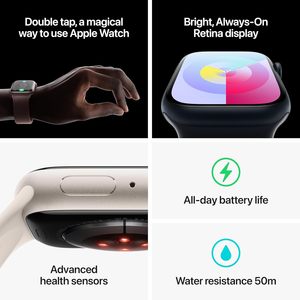 Used for <strong>Apple</strong> Watch Series <strong>9</strong> GPS + Cellular 45mm Smartwatch with Always-On Retina Display Fitness Tracker Blood Oxygen &amp; ECG Ap - Product Image 5