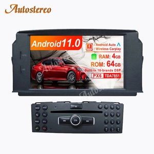 Android 11 araba GPS navigasyon DVD OYNATICI MERCEDES BENZ C sınıfı için C180/C200/C230 araba otomobil radyosu çalar Stereo kafa ünitesi DSP IPS - Product Image 1