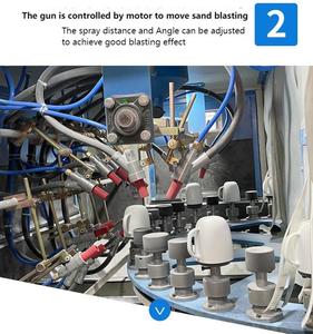 Sabbiatrice robotizzata di carico/scarico per pentole in alluminio 14 stazioni rotative indipendenti sabbiatrice per giradischi - Product Image 3