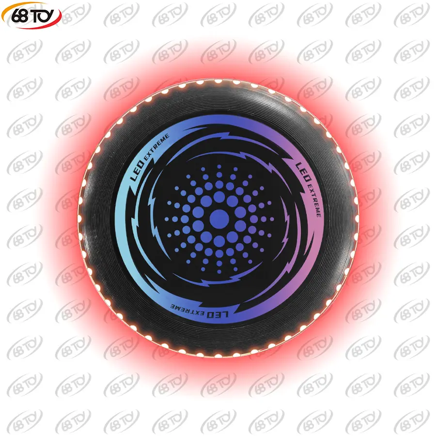 Luce LED Frisbeed giocattolo Sport all'aria aperta giocattoli disco volante gioco 27CM 49LED 9 pollici Logo personalizzato