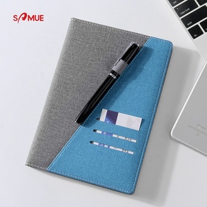 ¡Oferta! Cuaderno de pu simple reutilizable forrado de bolsillo personalizable barato - Product Image 2
