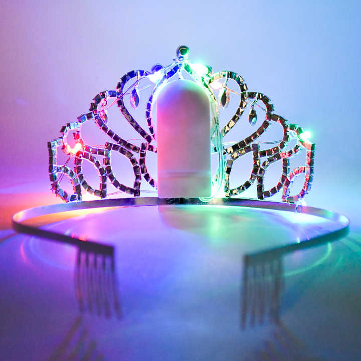 2024 High Quality Light up Led Birthday Crown Headband
