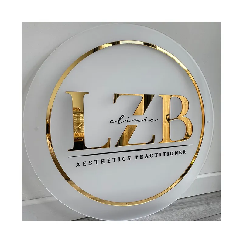 Beau décor miroir acrylique signalisation d'entreprise logo 3d adhésif acrylique chiffres signe lettre