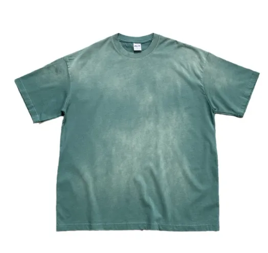 남자를위한 빈티지 힙합 티셔츠 면 맞춤형 로고 티 특대 남성용 일반 색상 반팔 캐주얼 남여 공용 여름