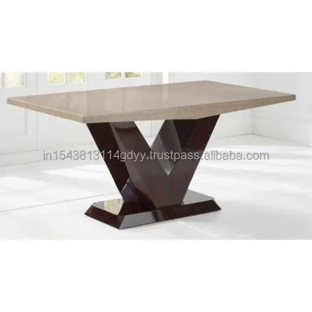 Hot selling dining table set modern dining room furniture tables with extendable size Wooden And Iron
