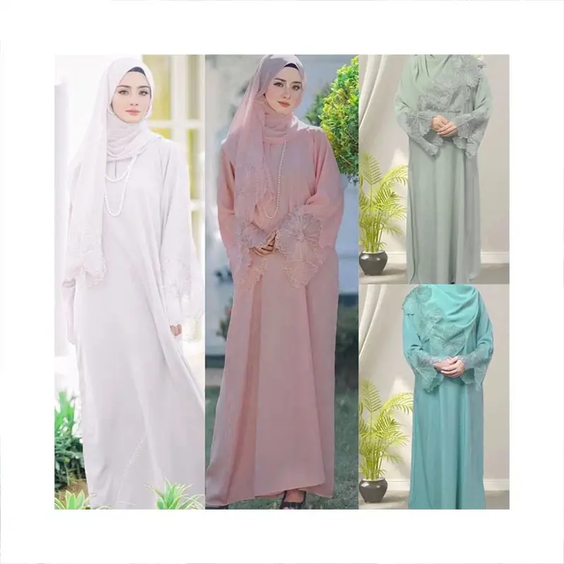 Preghiera etnica Kaftan Dubai Robe Kimono caftano Hijab abito donna abbigliamento islamico Khimar Abaya donna abito musulmano Jilbab
