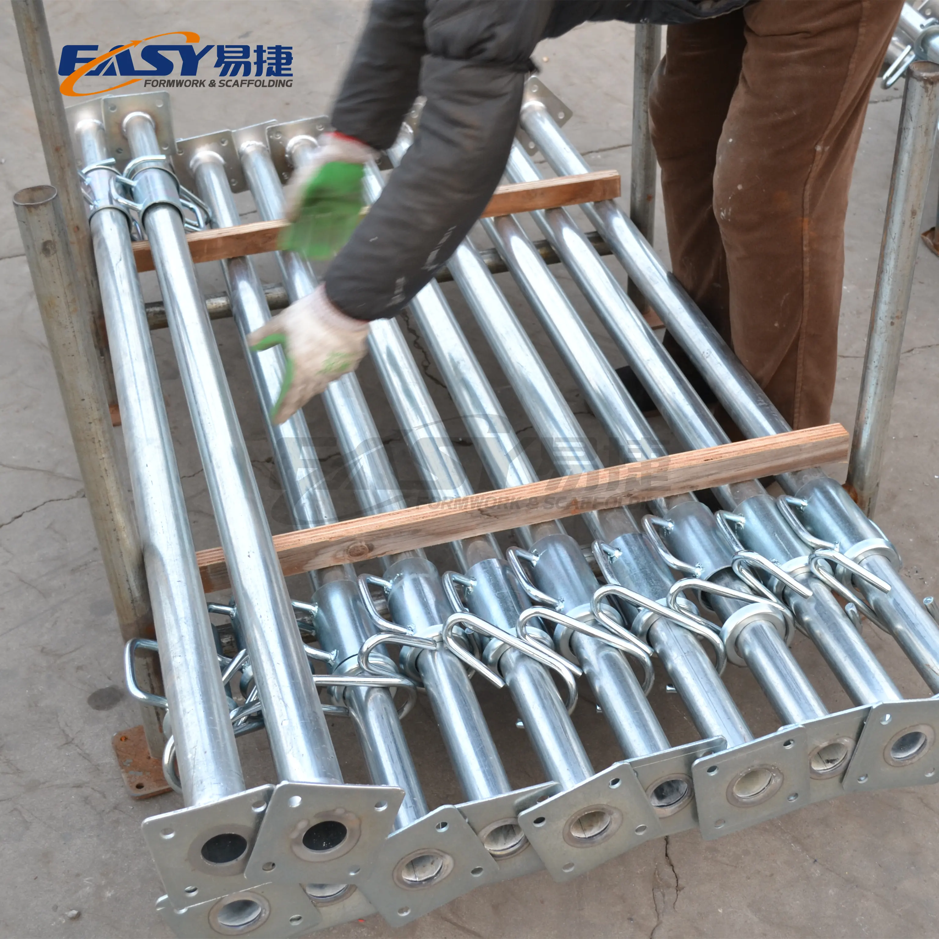 EASYGalvanized Steel Acro PropsシャッタージャックSteel Acrow Shoring Scaffolding Steel Prop for Building Construction