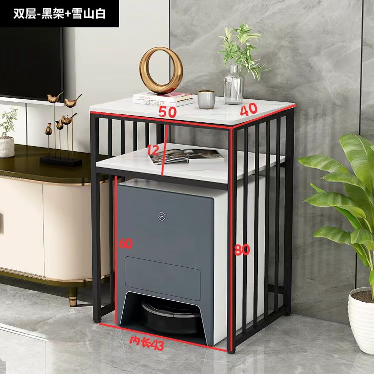 black frame + snow mountain white slate