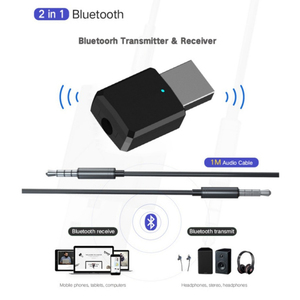 2 en 1 USB BT 5,0 Transmisor Receptor AUX Adaptador de audio para TV/PC/Coche USB BT Transmisor Receptor - Product Image 5