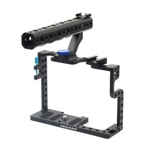 파나소닉 <span class=keywords><strong>Lumix</strong></span> GH3 <span class=keywords><strong>GH4</strong></span> DSLR 비디오 프레임 삼각대 확장 키트용 카메라 케이지 장비 보호 하우징 케이스 W/탑 핸들 그립 - Product Image 6