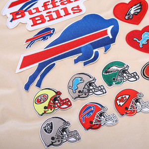 Nflアメリカンフットボールゲームデー刺Embroideryアイアンオンラグビー乾杯パッチバッグ<span class=keywords><strong>DIY</strong></span>スポーツサッカーアイアンオン刺embroideredパッチ