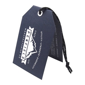 WD-HT2529 Recyclable <strong>Custom</strong> Design Folding Hanging Foldable Clothing Folded Cardboard Kraft Paper <strong>Foldover</strong> Hang Tag for Garments - Product Image 5