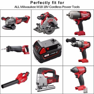 Replacement Milwaukee 18V 6.0Ah Li-ion <strong>Battery</strong> Rechargeable C18B <strong>Li18</strong> M 18B XC Power Tool <strong>Battery</strong> for Milwaukee m 18 18V <strong>Battery</strong> - Product Image 3