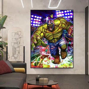 Tranh Và Áp Phích Nghệ Thuật Treo Tường Graffiti Đầy Màu Sắc Hình Hulk Thùng Carton Cho Trẻ Em Tranh Vải Bố Trang Trí Phòng Khách Cuadros Trang Trí Nhà Cửa - Product Image 2