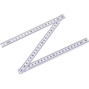 Plastik katlanır cetvel 1m/carpenzlar için metrik ölçüm araçları ile 3-Feet uzunluk, Linesman - Product Image 4