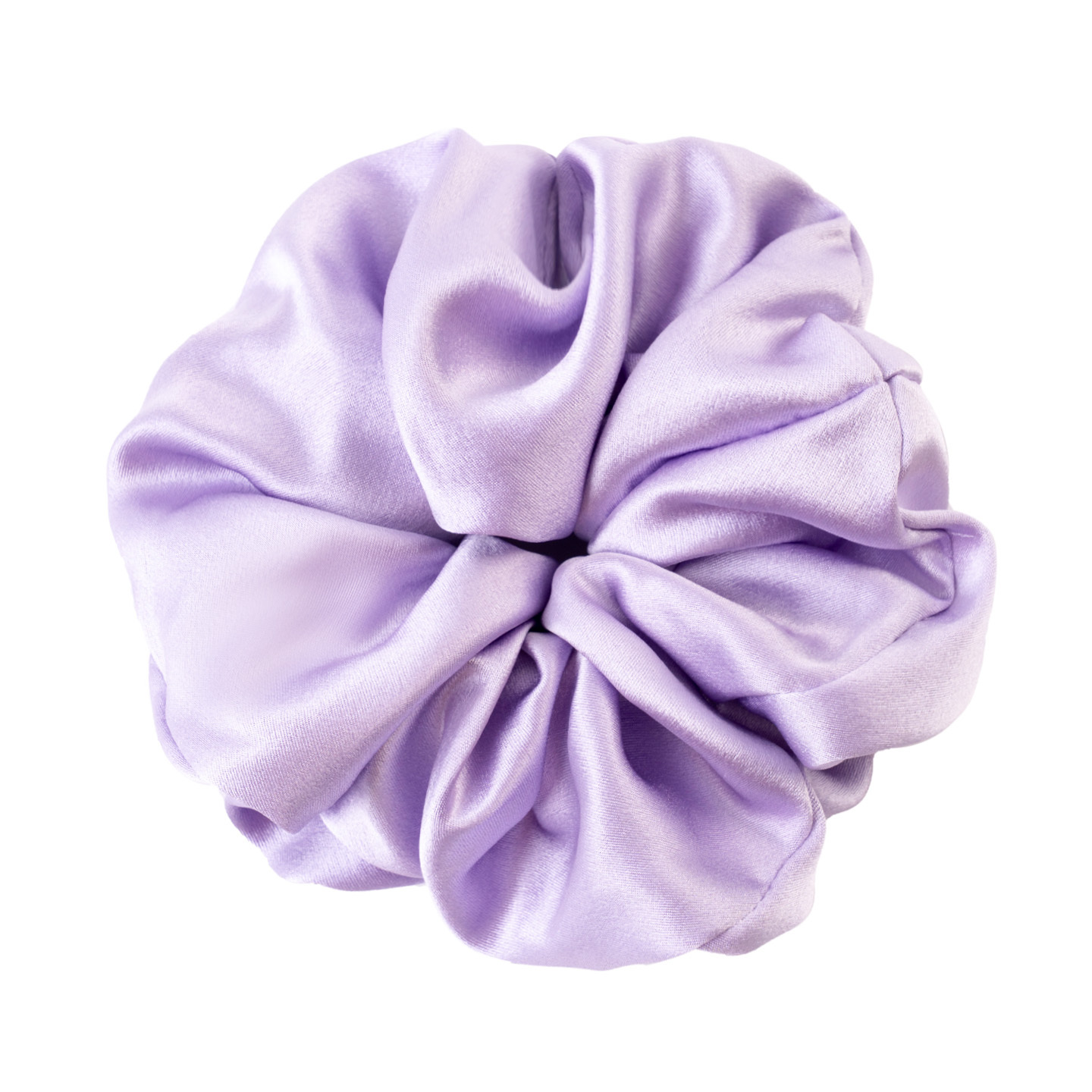 Élastique à cheveux en soie violette - 4 cm