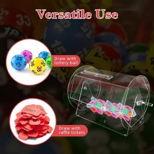 Çekiliş biletleri için Yizhen akrilik davul Spinner temizle piyango kollu kutu vitrin rafı - Product Image 5