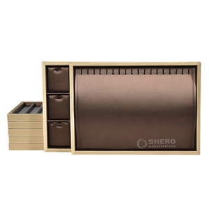 Shero gỗ tự nhiên Vòng hiển thị khay Stud Bông tai lưu trữ đồ trang sức tấm truy cập trang sức Showcase đạo cụ - Product Image 6
